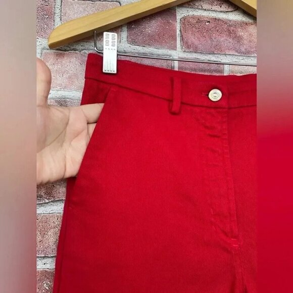 N°21  red capris jeans trousers size 26 - Picture 2 of 11